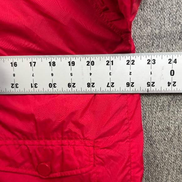 Lacoste Soft Shell High Neck Red Jacket Packable Hood Women's Size 44 (US L) - Picture 10 of 11